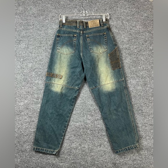 Vintage Loco Streetgear Jeans Boys Sz 14 Waist 28in Streetwear Stone Wash Y2K - Picture 4 of 8